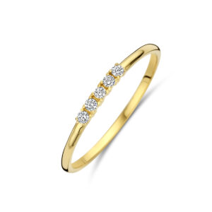 ring zirkonia 14K geelgoud
