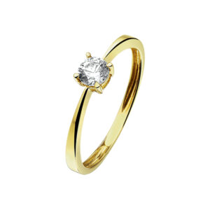 ring zirkonia 14K geelgoud