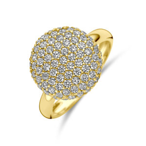 ring zirkonia 14K geelgoud