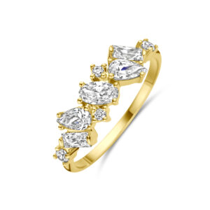 ring zirkonia 14K geelgoud