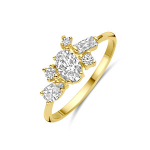 ring zirkonia 14K geelgoud