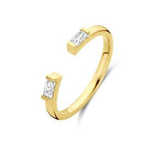 ring zirkonia 14K geelgoud