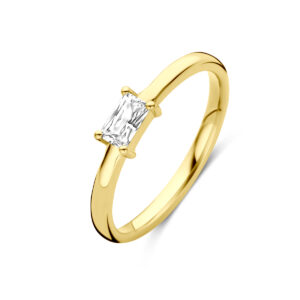 ring zirkonia 14K geelgoud
