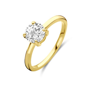 ring zirkonia 14K geelgoud
