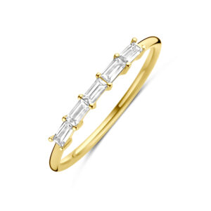 ring zirkonia 14K geelgoud