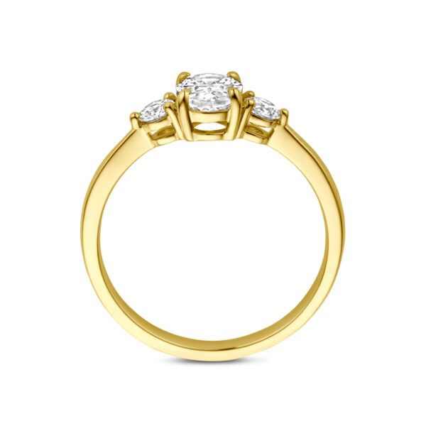 ring zirkonia 14K geelgoud - Afbeelding 3