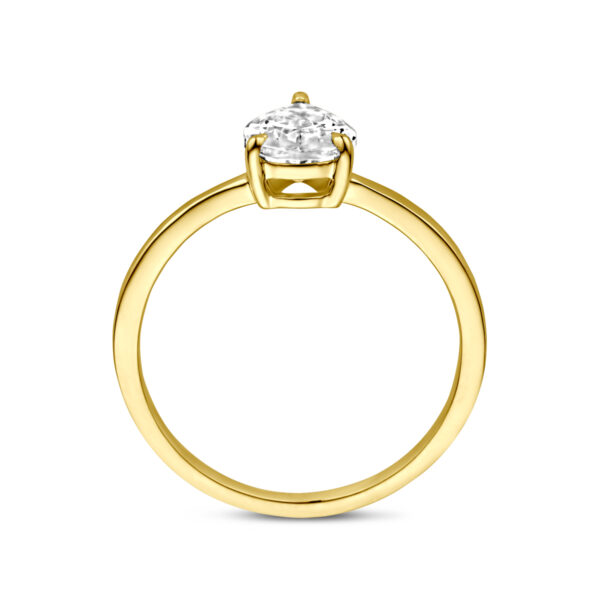 ring zirkonia 14K geelgoud - Afbeelding 3
