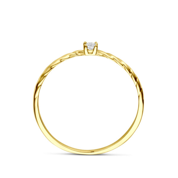 ring zirkonia 14K geelgoud - Afbeelding 3