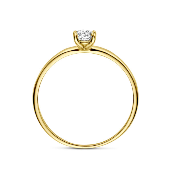 ring zirkonia 14K geelgoud - Afbeelding 3