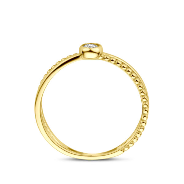 ring zirkonia 14K geelgoud - Afbeelding 3