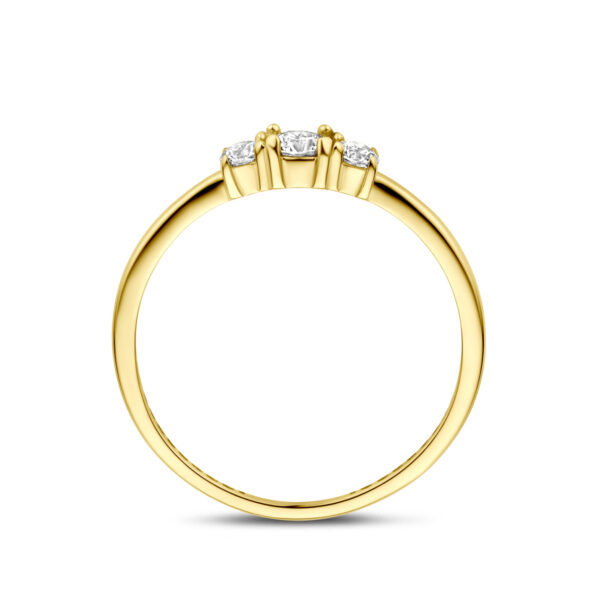 ring zirkonia 14K geelgoud - Afbeelding 3
