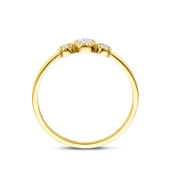ring zirkonia 14K geelgoud - Afbeelding 3