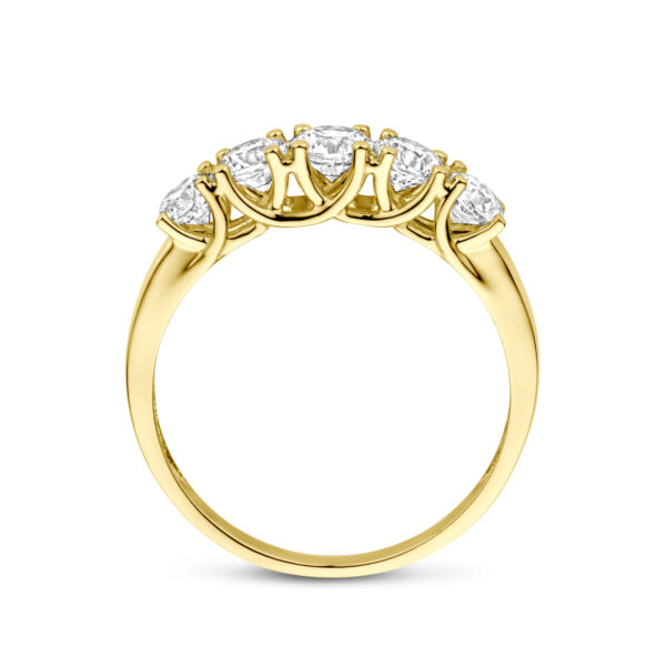 ring zirkonia 14K geelgoud - Afbeelding 3