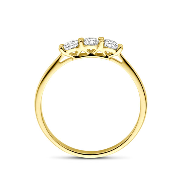 ring zirkonia 14K geelgoud - Afbeelding 3