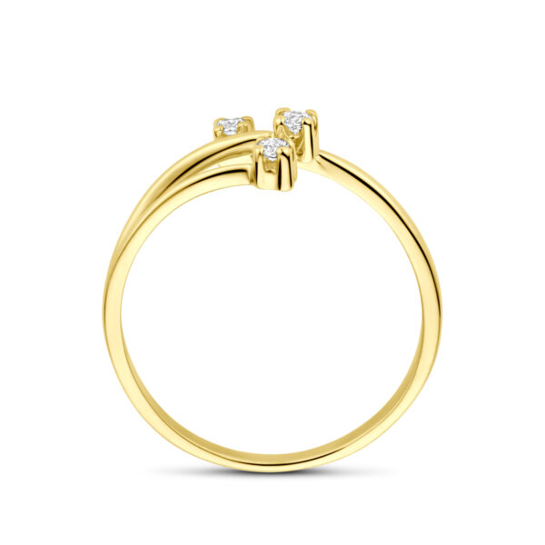 ring zirkonia 14K geelgoud - Afbeelding 3