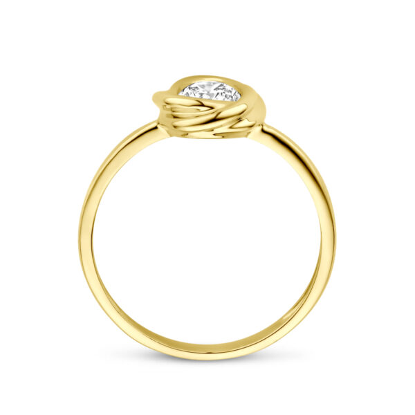ring zirkonia 14K geelgoud - Afbeelding 3