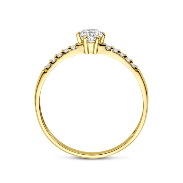ring zirkonia 14K geelgoud - Afbeelding 3