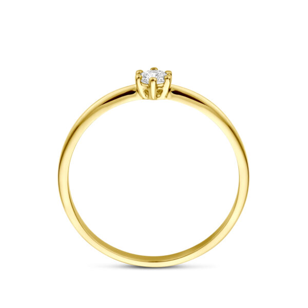 ring zirkonia 14K geelgoud - Afbeelding 3