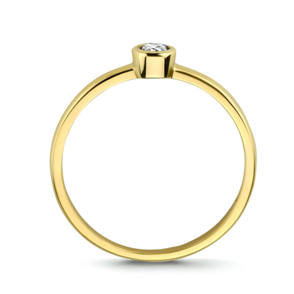 ring zirkonia 14K geelgoud - Afbeelding 3