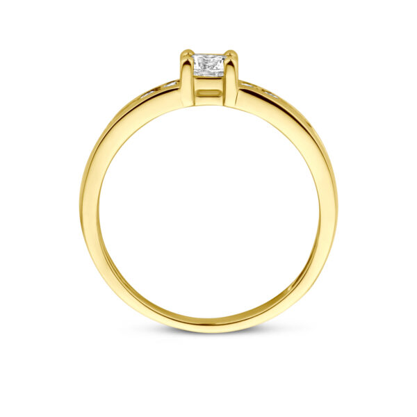 ring zirkonia 14K geelgoud - Afbeelding 3