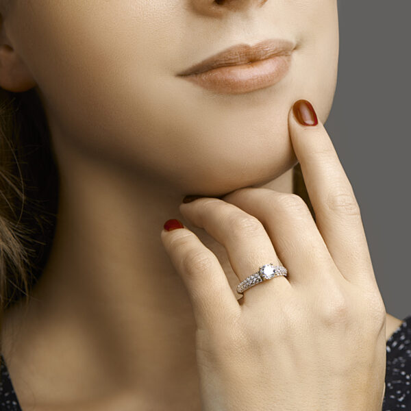 ring zirkonia 14K geelgoud - Afbeelding 3