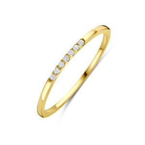ring zirkonia 14K geelgoud