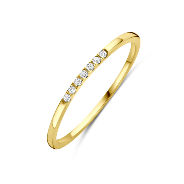 ring zirkonia 14K geelgoud