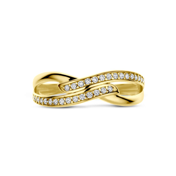 ring zirkonia 14K geelgoud - Afbeelding 4