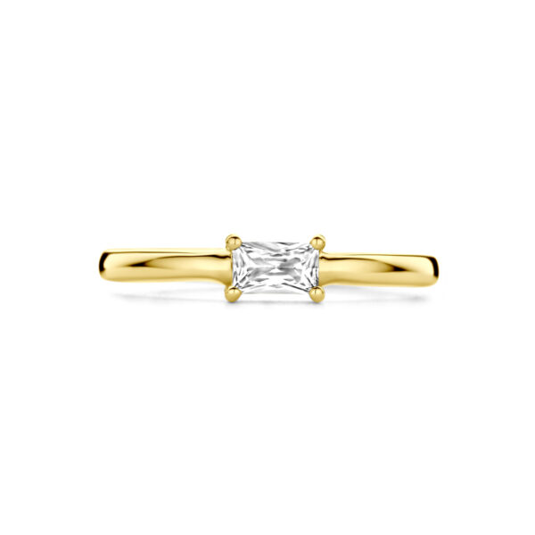 ring zirkonia 14K geelgoud - Afbeelding 4