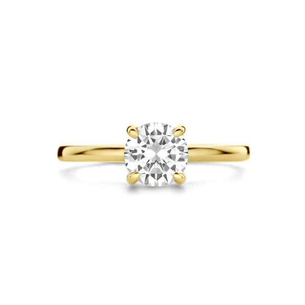 ring zirkonia 14K geelgoud - Afbeelding 4