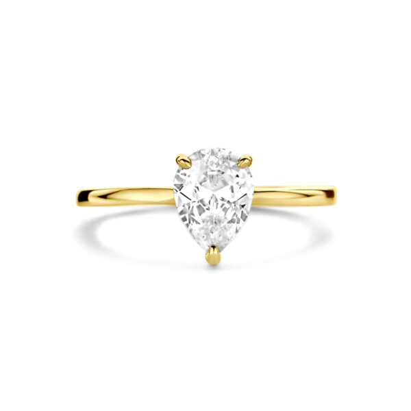 ring zirkonia 14K geelgoud - Afbeelding 4