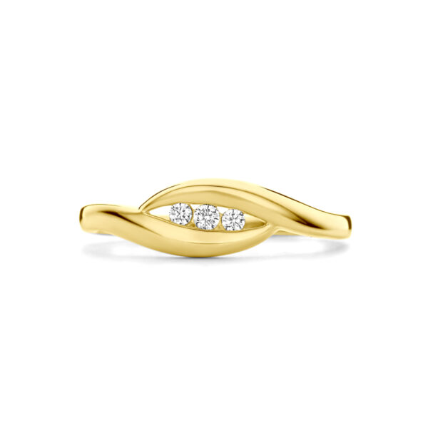 ring zirkonia 14K geelgoud - Afbeelding 4