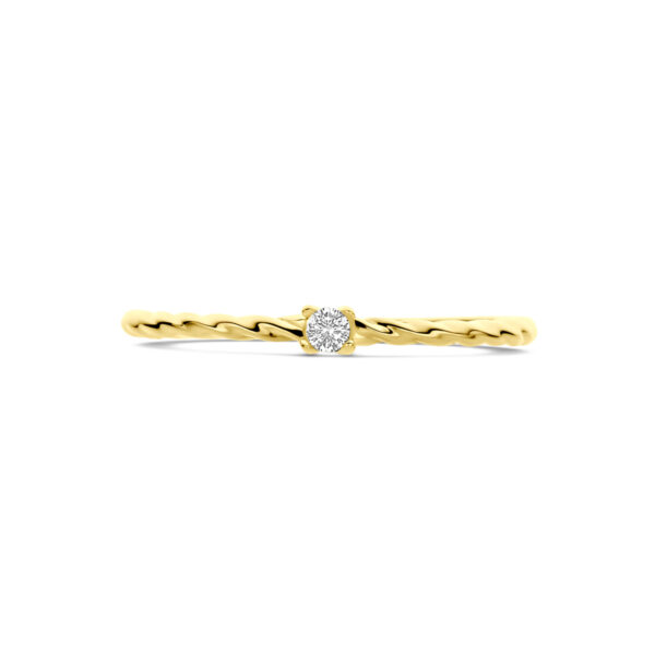 ring zirkonia 14K geelgoud - Afbeelding 4