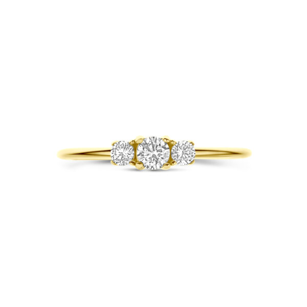 ring zirkonia 14K geelgoud - Afbeelding 4
