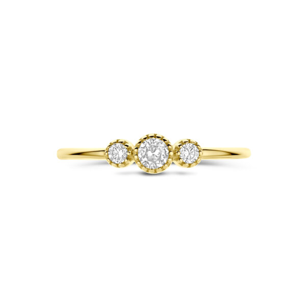 ring zirkonia 14K geelgoud - Afbeelding 4