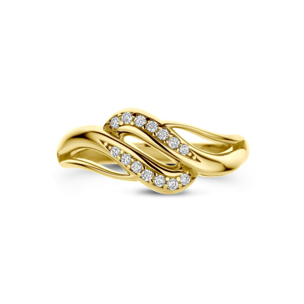 ring zirkonia 14K geelgoud - Afbeelding 4