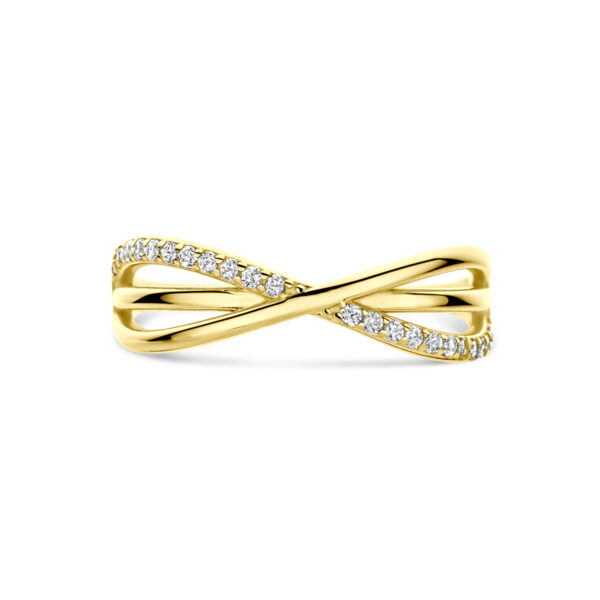 ring zirkonia 14K geelgoud - Afbeelding 4