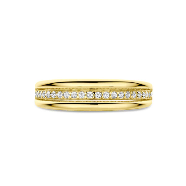 ring zirkonia 14K geelgoud - Afbeelding 4