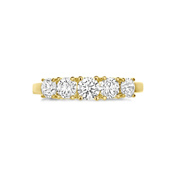 ring zirkonia 14K geelgoud - Afbeelding 4