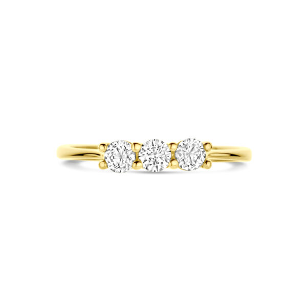 ring zirkonia 14K geelgoud - Afbeelding 4