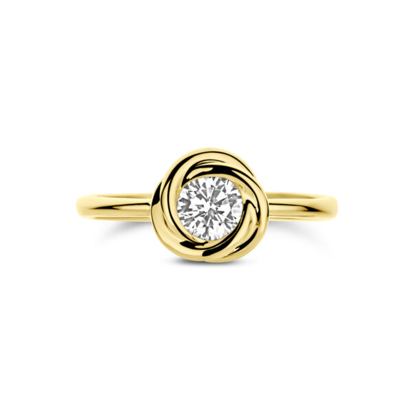 ring zirkonia 14K geelgoud - Afbeelding 4