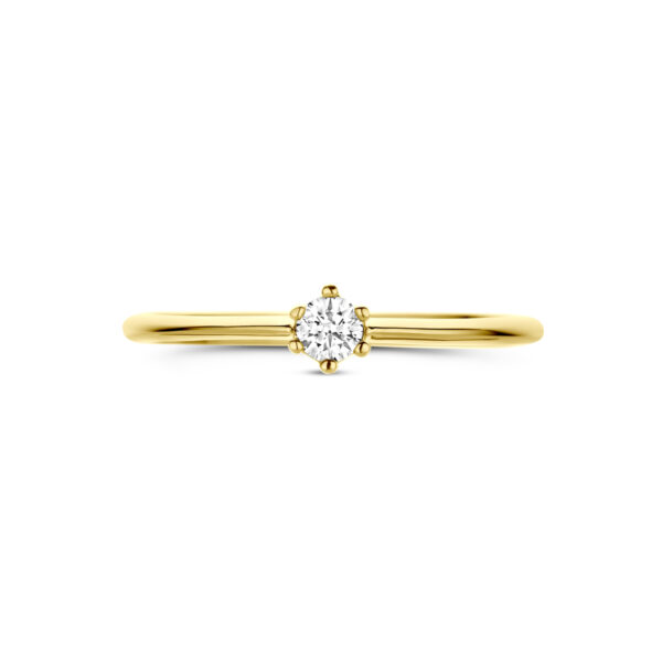 ring zirkonia 14K geelgoud - Afbeelding 4