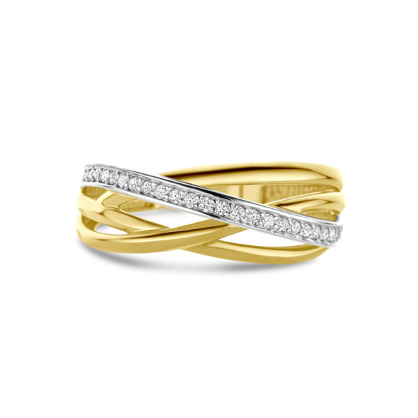 ring zirkonia 14K geelgoud - Afbeelding 4