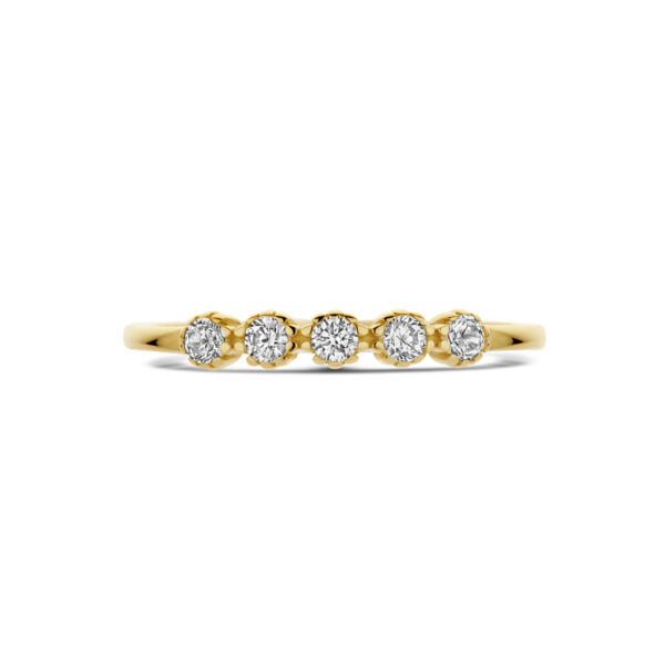 ring zirkonia 14K geelgoud - Afbeelding 4