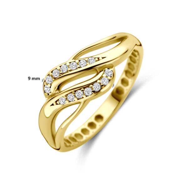 ring zirkonia 14K geelgoud - Afbeelding 5