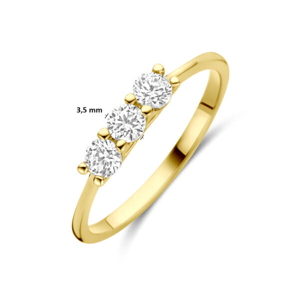 ring zirkonia 14K geelgoud - Afbeelding 5