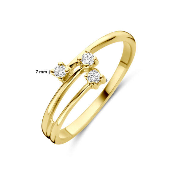 ring zirkonia 14K geelgoud - Afbeelding 5