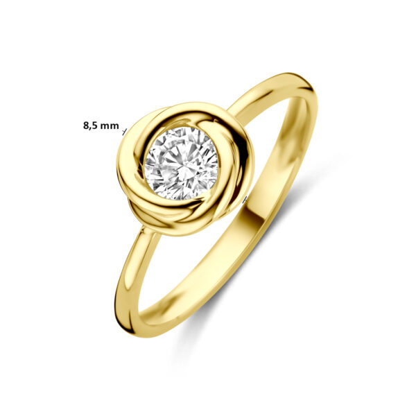 ring zirkonia 14K geelgoud - Afbeelding 5
