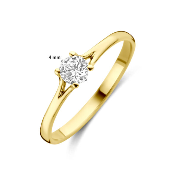 ring zirkonia 14K geelgoud - Afbeelding 5