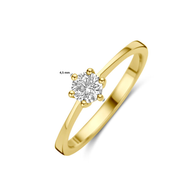 ring zirkonia 14K geelgoud - Afbeelding 5